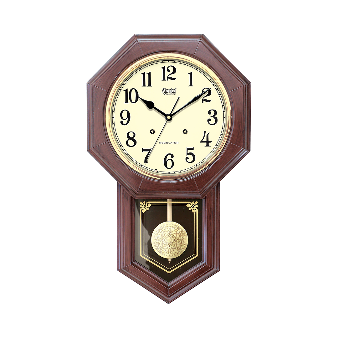 Wall-Clock---Musical-Pendulam-Clock---6027-Oak-Wood