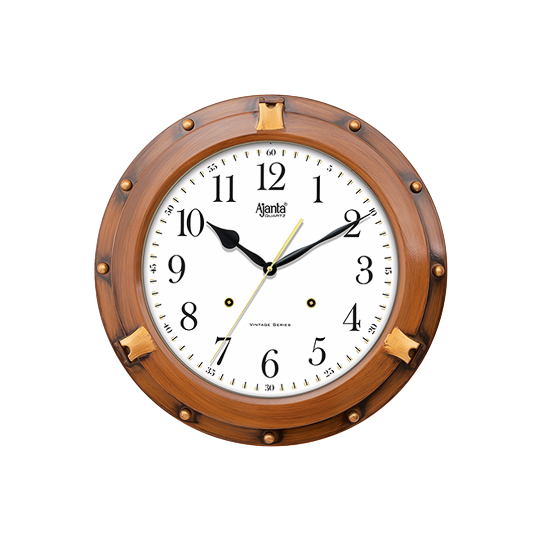 Wall-Clock---Vintage--Clock---9047-Maple-Wood