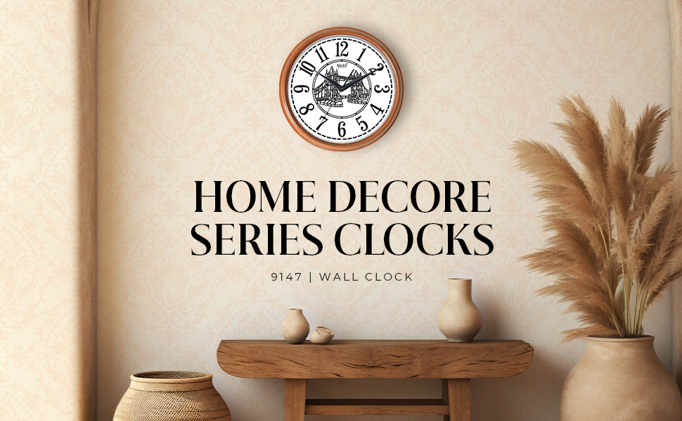 Wall Clock – Home Decore Series Clocks – 9147 – Teak wood