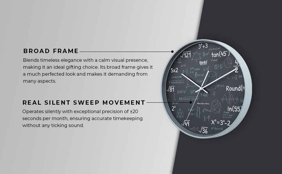 Wall Clock – Home Decore Series Clocks – 10077 – 555 Grey