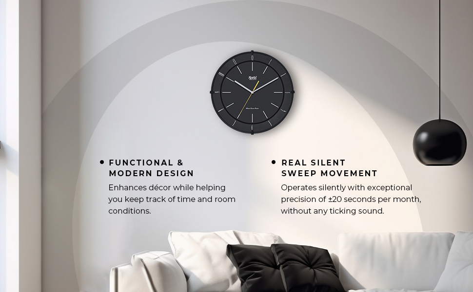 Wall Clock – Home Decore Series Clocks – 10087 – Black