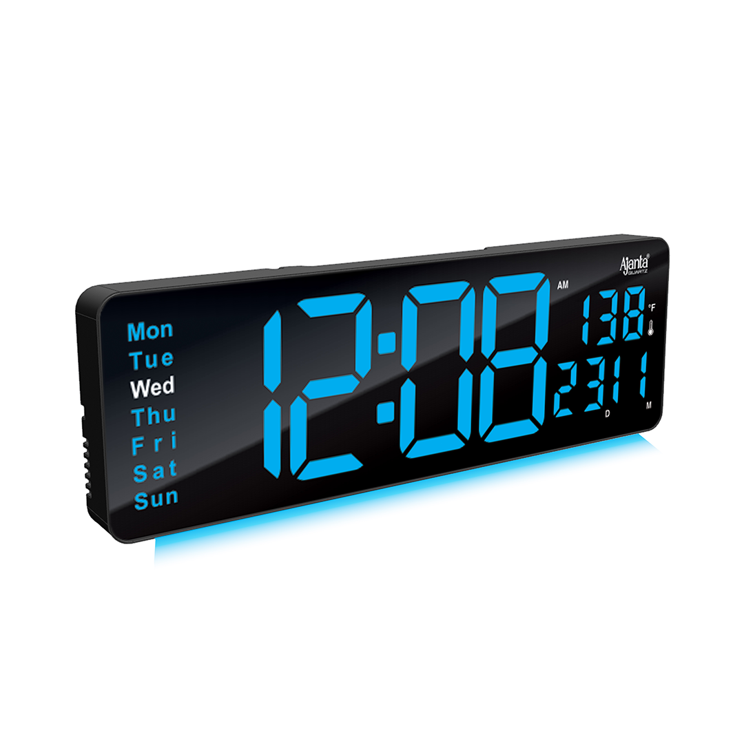 Digital Calendar Wall Clock – DC-187 MC - BLUE-3