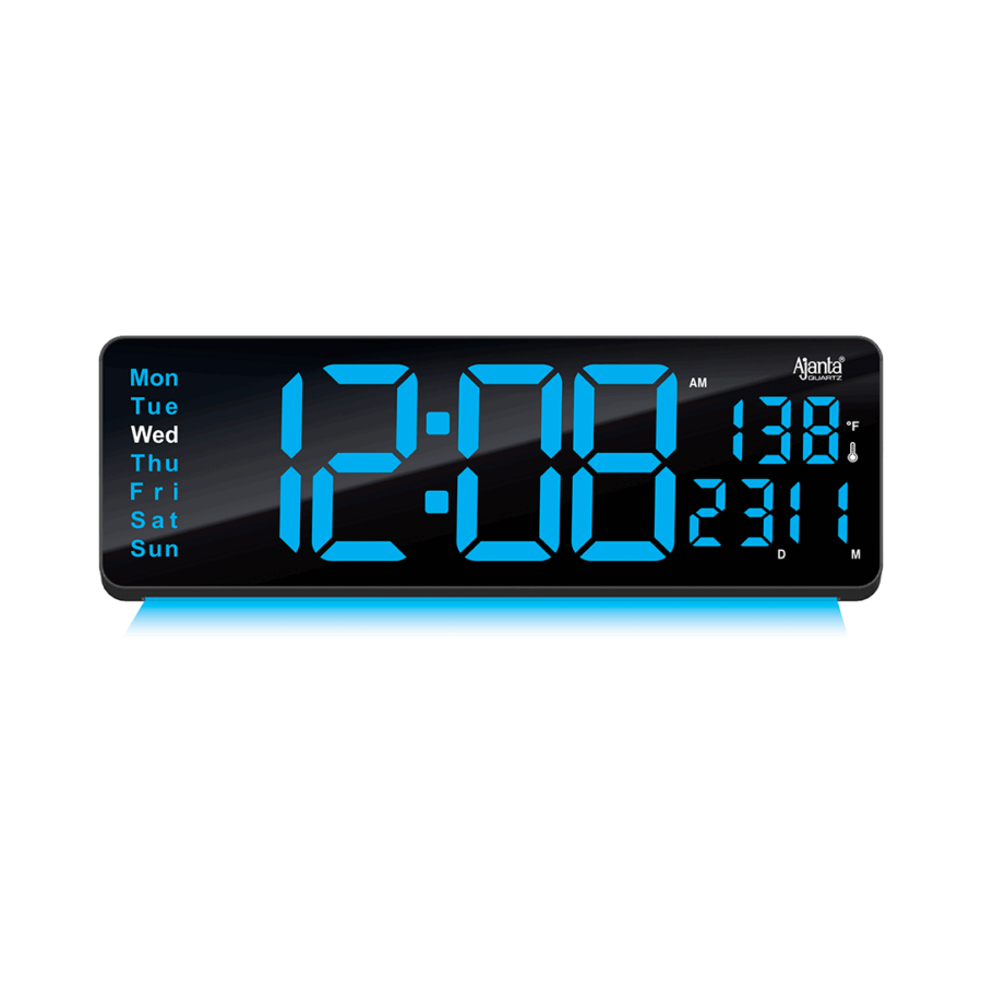 希少 美品 Hardcore LED BIG DIGITAL CLOCK EC DC-187 MC-BLUE
