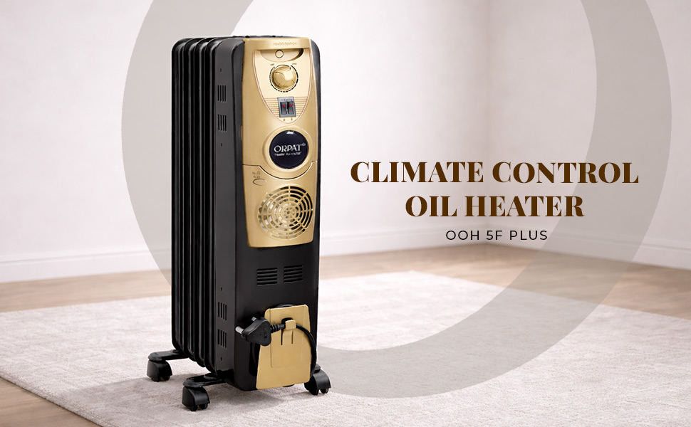 Oil Heaters - OOH-5F PLUS - 400W/600W/1000W - BLACK