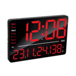 Digital Calendar Wall Clock – DC-207 - RED - Image 5