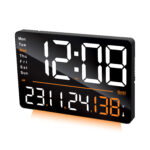 Digital Calendar Wall Clock – DC-207 MC - WHITE - Image 3