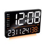 Digital Calendar Wall Clock – DC-207 MC - WHITE - Image 4