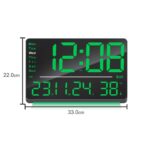 Digital Calendar Wall Clock – DC-207 MC - GREEN