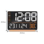 Digital Calendar Wall Clock – DC-207 MC - WHITE