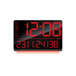 Digital Calendar Wall Clock – DC-207 - RED