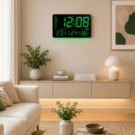 Digital Calendar Wall Clock – DC-207 MC - GREEN
