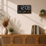 Digital Calendar Wall Clock – DC-207 MC – WHITE