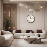 Wall Clock - Designer Clock  - 1497 - SLATE BROWN