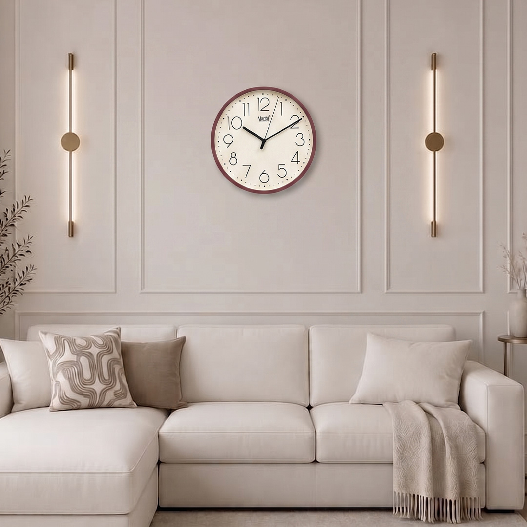Wall Clock - Designer Clock  - 1497 - CENTURY BROWN