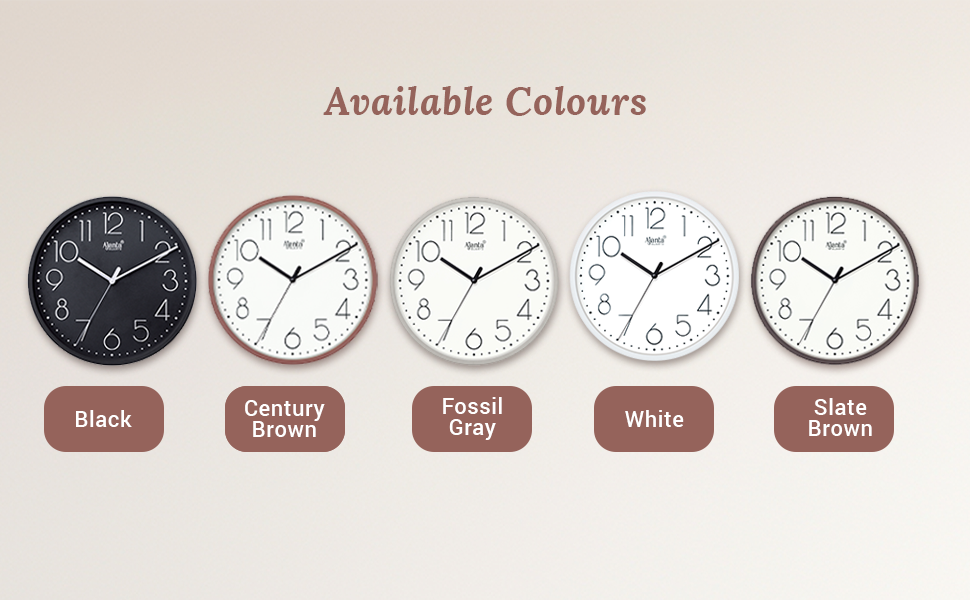 Wall Clock – Designer Clock – 1497 – SLATE BROWN