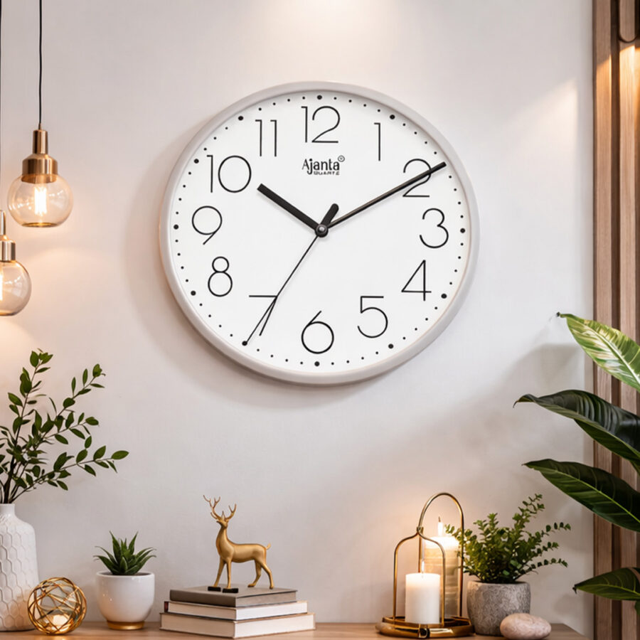 Wall Clock - Designer Clock - 1497 - FOSSIL GREY - Orpat Group
