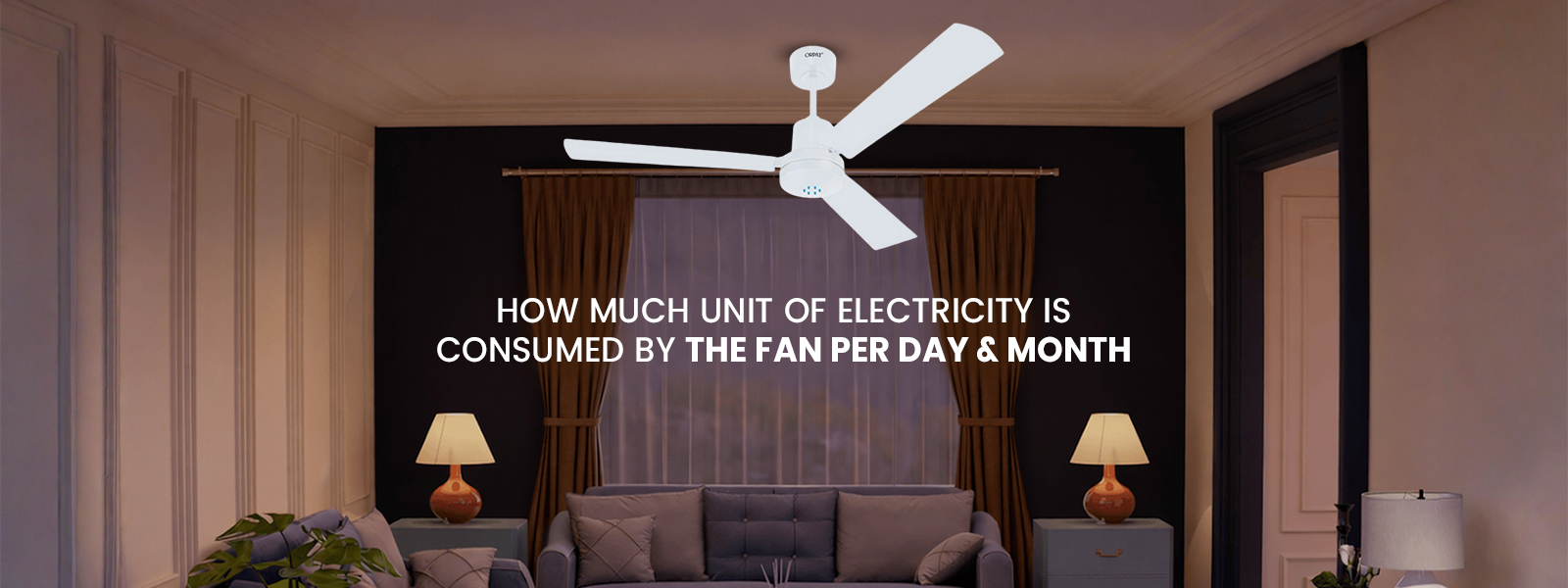 How much unit of electricity is consumed by the fan per day & Month