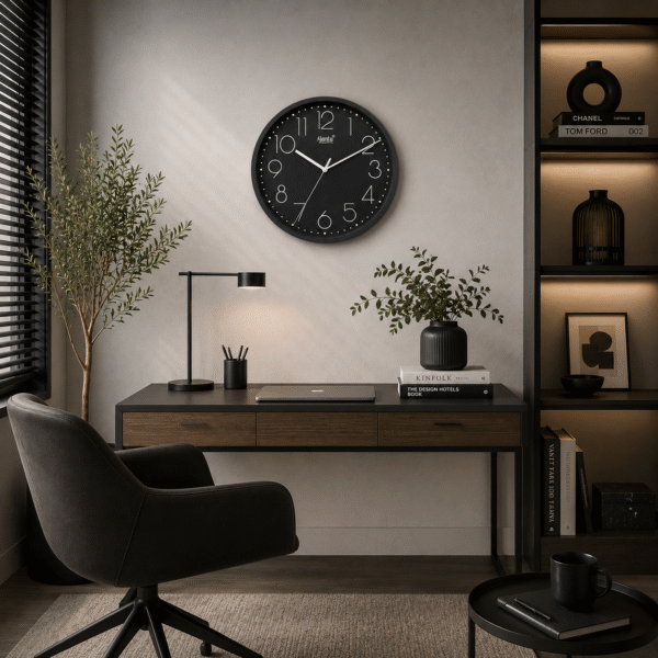 Wall Clock – Designer Clock -1497 – BLACK (1)
