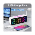 Wall Clock - Digital Clock - Digital Alarm Clock  - DA-155 - White - Image 4