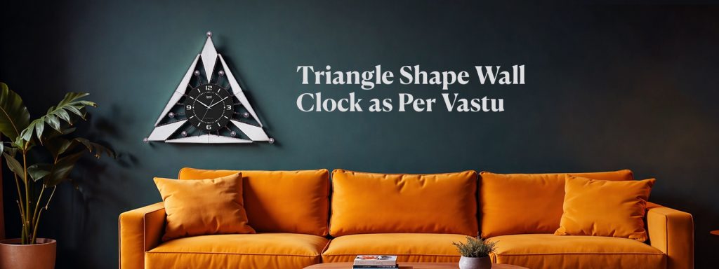 Triangle Shaped Wall Clock as Per Vastu