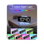 Wall Clock - Digital Clock - Digital Alarm Clock  - DA-155 - White - Image 6