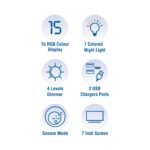 Wall Clock - Digital Clock - Digital Alarm Clock  - DA-155 - White - Image 10