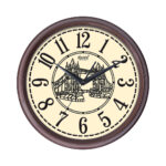 Wall Clock - Home Decore Series Clocks  - 9147  - Oak Wood Black