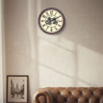 Wall Clock - Home Decore Series Clocks  - 9147  - Oak Wood Black