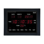 Digital Calendar Wall Clock - DC-017 PC - BLACK