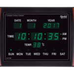 Wall Clock - Digital Clock - Calendar Clock  - DC-017 MG- GREEN
