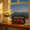 Digital Calendar Wall Clock – DC-157 - BLACK - Image 4