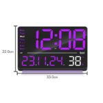 Digital Calendar Wall Clock – DC-207 MC - Purple