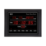 Digital Calendar Wall Clock - DC-017 PC - BLACK