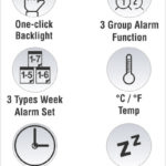 Wall Clock - Desktop Display - LCD Clock - Calendar Clock  - LCD 150 - BLACK - Image 3