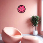 Wall Clock - Designer Clock  -2647 -Pink