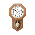 Wall Clock - Musical Pendulam Clock  -6027 Light Oak Wood
