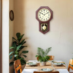 Wall Clock - Musical Pendulam Clock  -6027 Oak Wood
