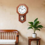 Wall Clock - Musical Pendulam Clock  -6027 Teak Wood