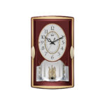 Wall Clock - Musical Pendulam Clock  -6127 Red
