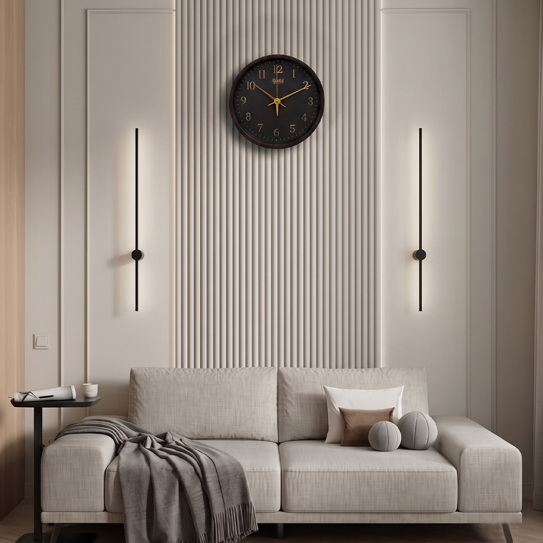 Wall Clock - Designer Clock -4137 - BROWN