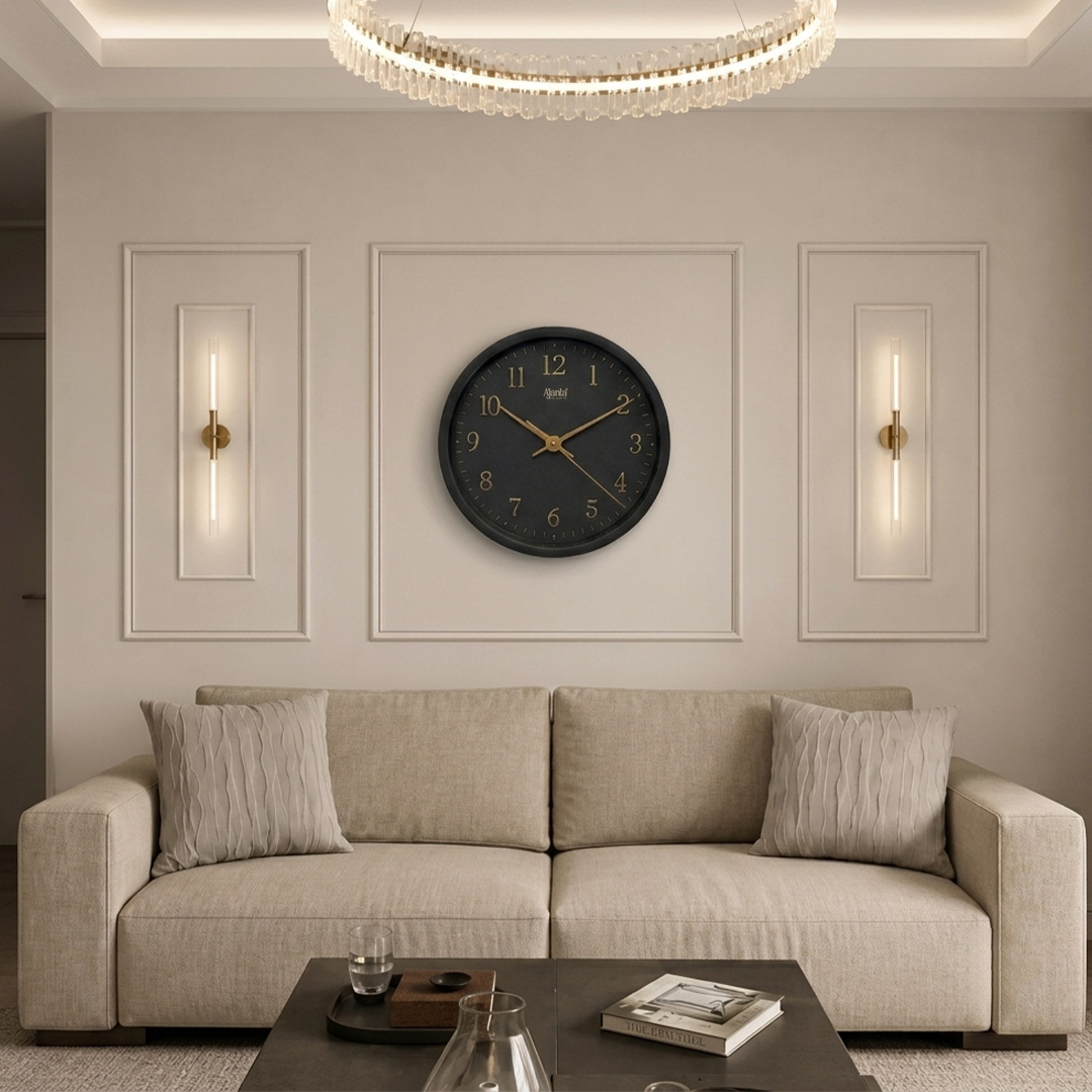 Wall Clock - Designer Clock -4137 - GREEN GOLD
