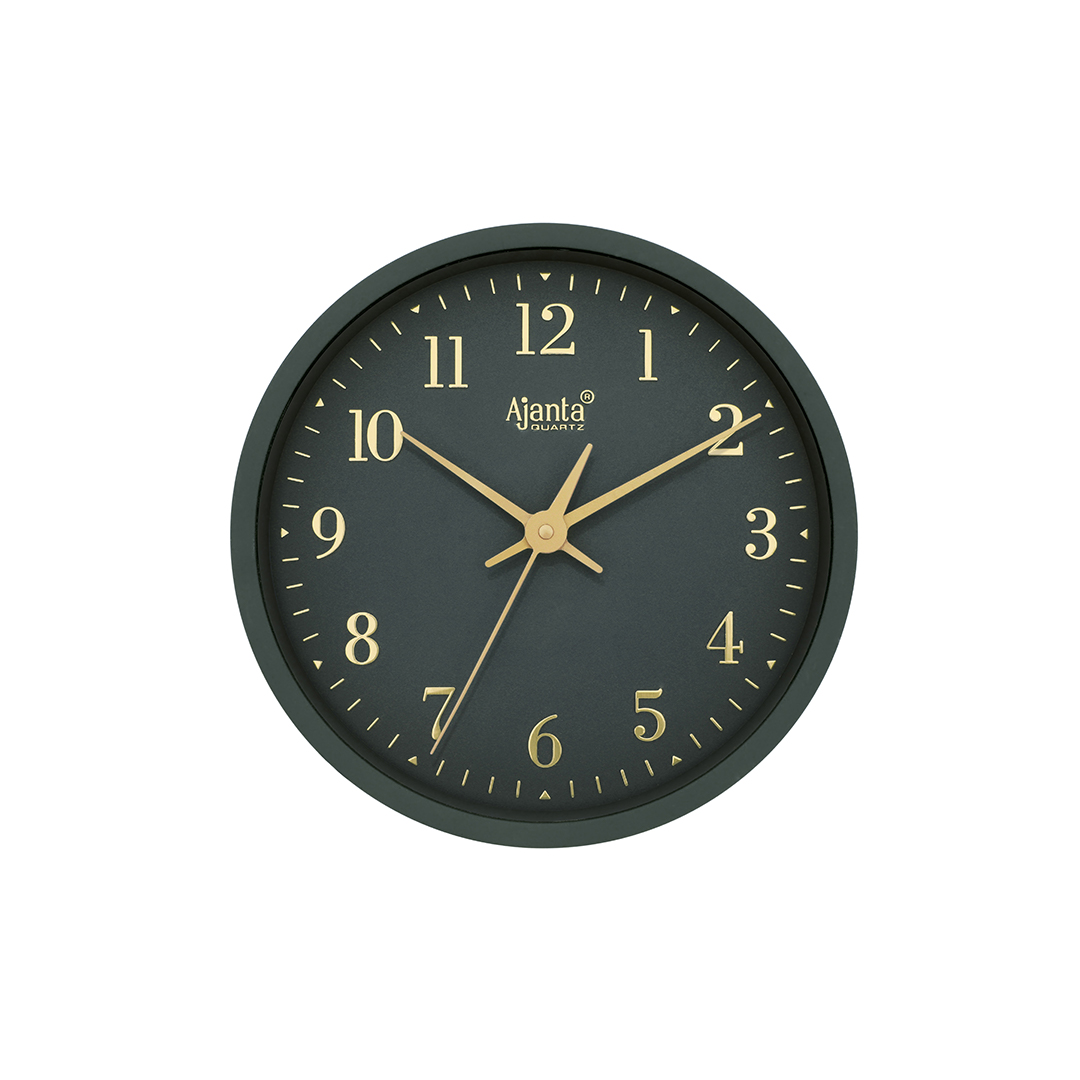 4137-FRONT-GREEN-GOLD-_MGL9628-27-05-2026-qqq-2.jpg Wall Clock - Designer Clock -4137 - GREEN GOLD - Image 1