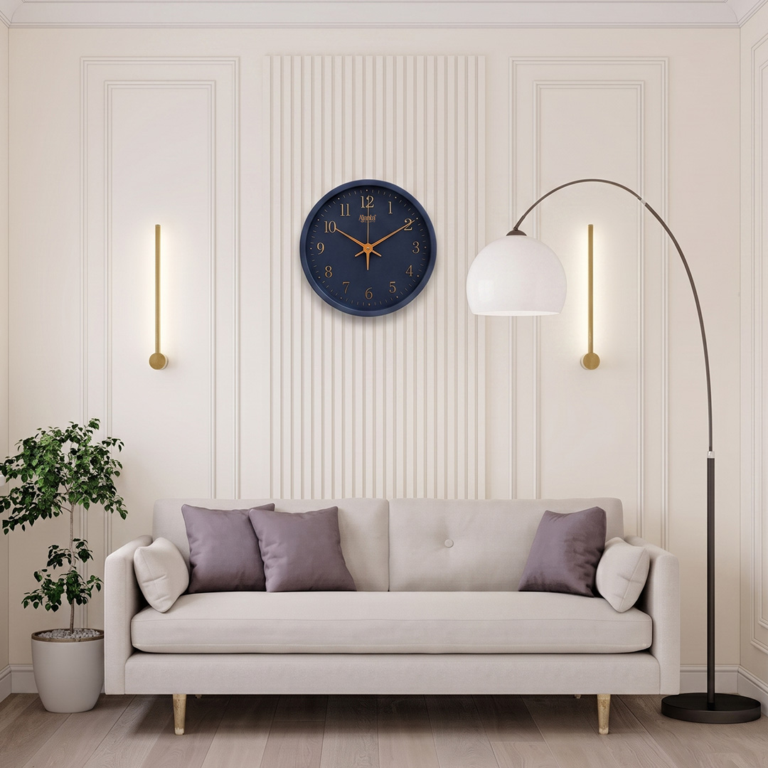 Wall Clock - Designer Clock -4137 - INDIGO BLUE