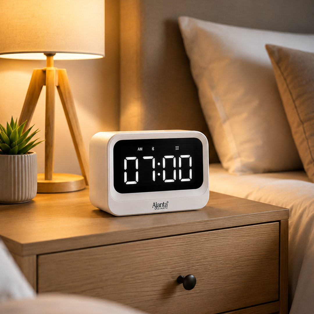 Digital Alarm Clock – DA-160- Black Digital Alarm Clock - DA-160- White - Image 1