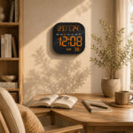 Digital Calendar Wall Clock – DC-217 MC - ORANGE - Image 2