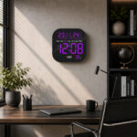 Digital Calendar Wall Clock – DC-217 MC - Purple