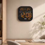 Digital Calendar Wall Clock – DC-217 MC - ORANGE - Image 3