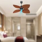 Luxury BLDC Green Leaf Plus Ceiling Fan With Remote (Wenge Teak Wood) - Image 3