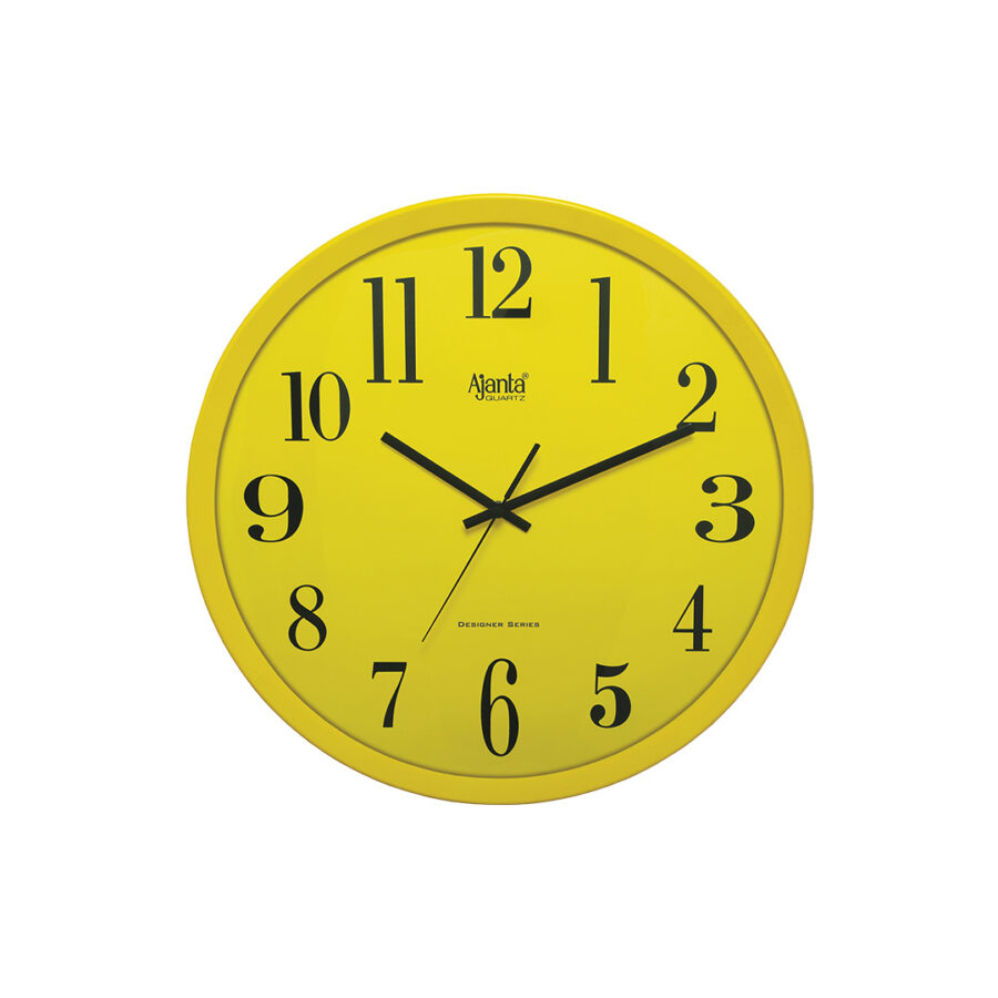 Wall Clock - Designer Clock -2397 -Yellow - Orpat Group