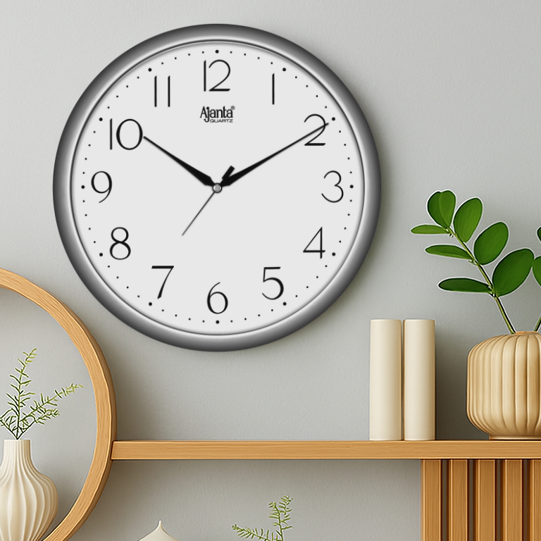 Wall Clock - Simple Clock -497 -White - Orpat Group